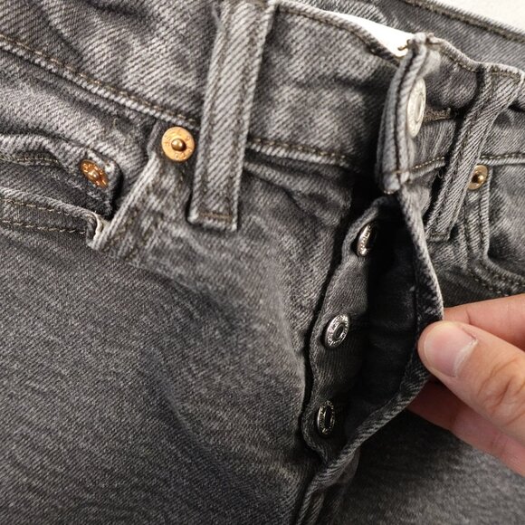 Levi's Jeans Wedgie Skinny women's 26 vintage black red tab button fly denim - Picture 4 of 14